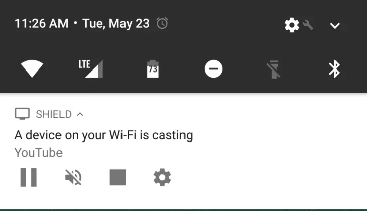 Disable Chromecast notification.