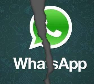 WhatsApp caído.