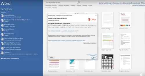activar office 2016 home and business