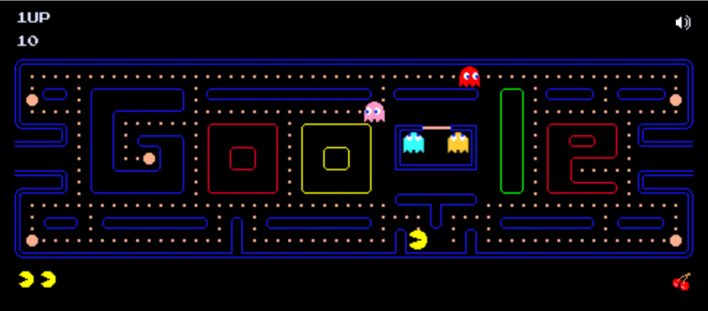 Otro de los mejores trucos para jugar en Google: Google Pacman.