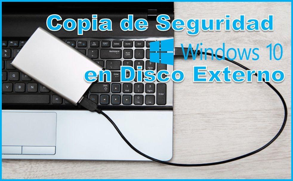 copia de seguridad en disco externo