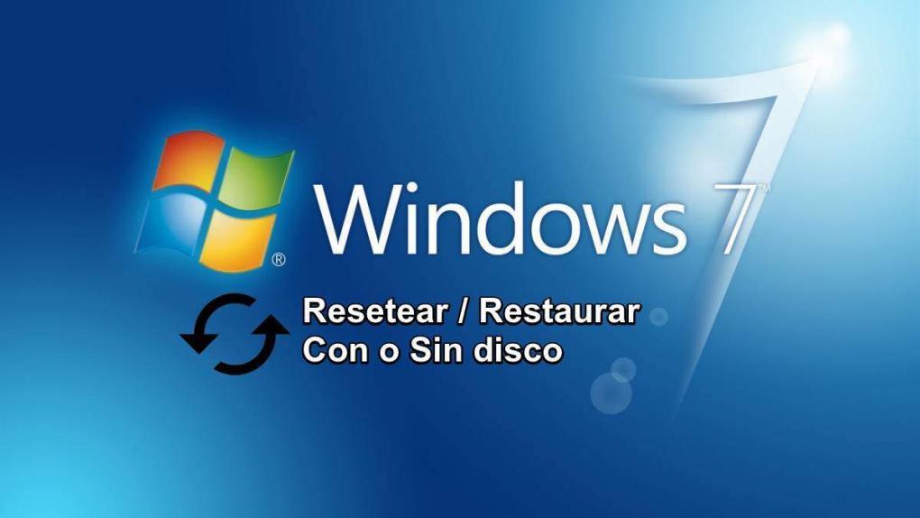 how to reset windows 7 without disk