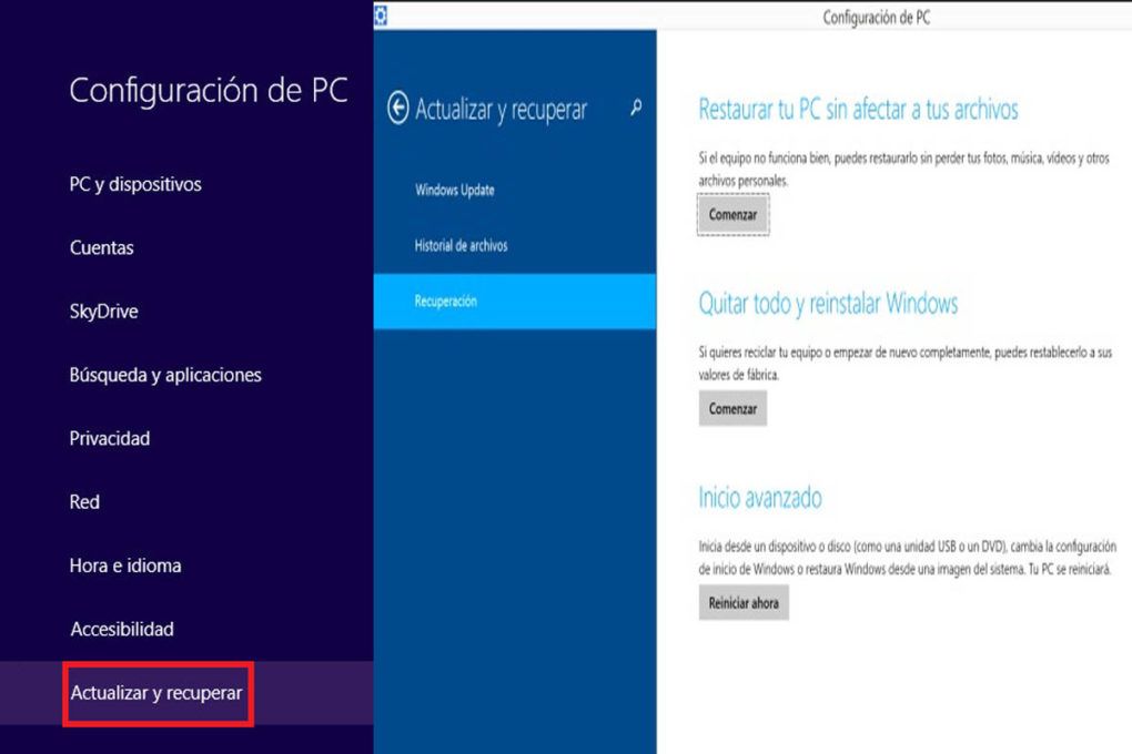 Como Restaurar Windows 8 1 De Fabrica