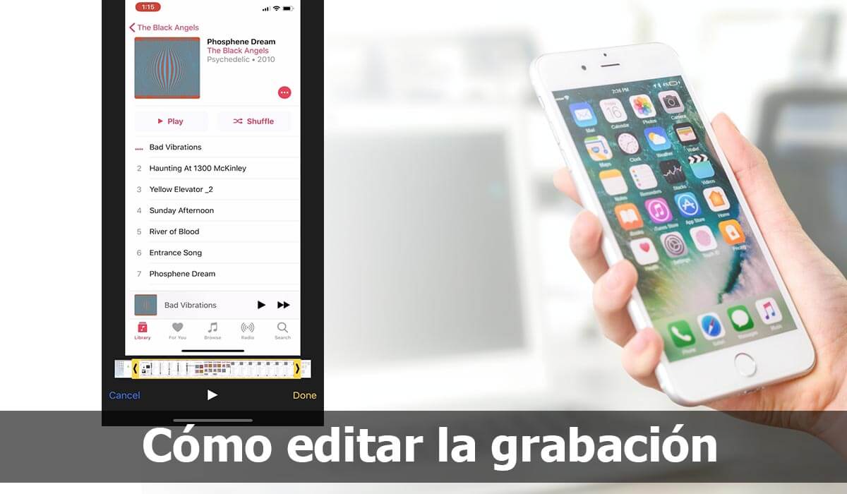 Cómo editar la grabación