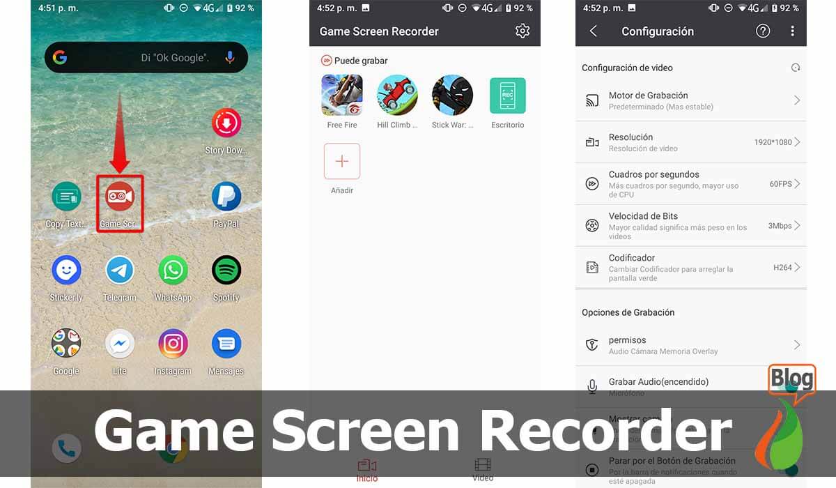 Game Screen Recorder, ideal para gameplay y streaming