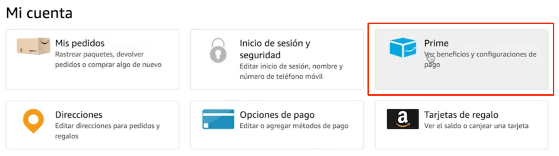 suscripción de amazon prime