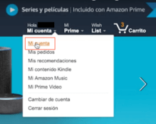 Accede a los ajustes de tu cuenta.