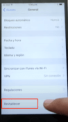 Presiona en "Restablecer" para resetear tu iPhone 6.