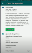 Realiza una copia local de tus archivos de WhatsApp.