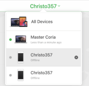 Lista de dispositivos disponibles.