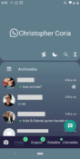 Ejemplo de cambio de color en WhatsApp.