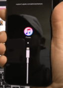 Mensaje de confirmación para reiniciar el iPhone X.